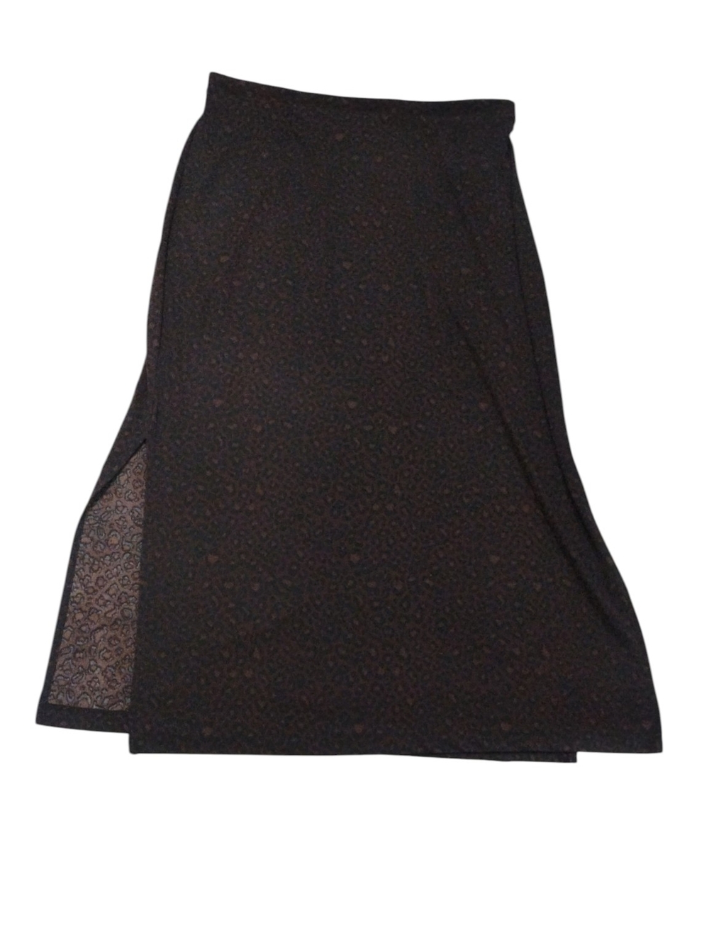 Venezia Black Maxi Skirt with Side Panel Slit